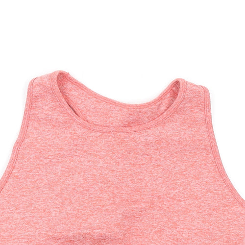 BO+TEE Womens Pink Nylon Basic Tank Size XL Round Neck Pullover