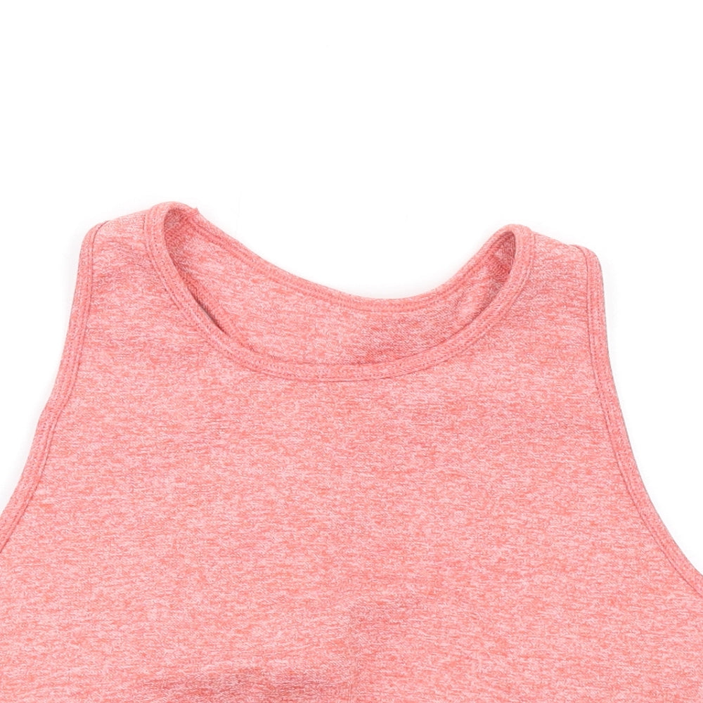 BO+TEE Womens Pink Nylon Basic Tank Size XL Round Neck Pullover
