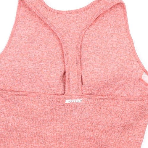 BO+TEE Womens Pink Nylon Basic Tank Size XL Round Neck Pullover