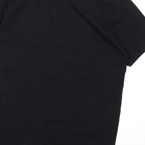 Dickies Mens Black Cotton T-Shirt Size L Round Neck
