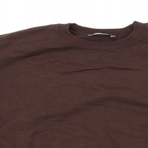 Bershka Womens Brown Cotton Pullover Sweatshirt Size XS Pullover