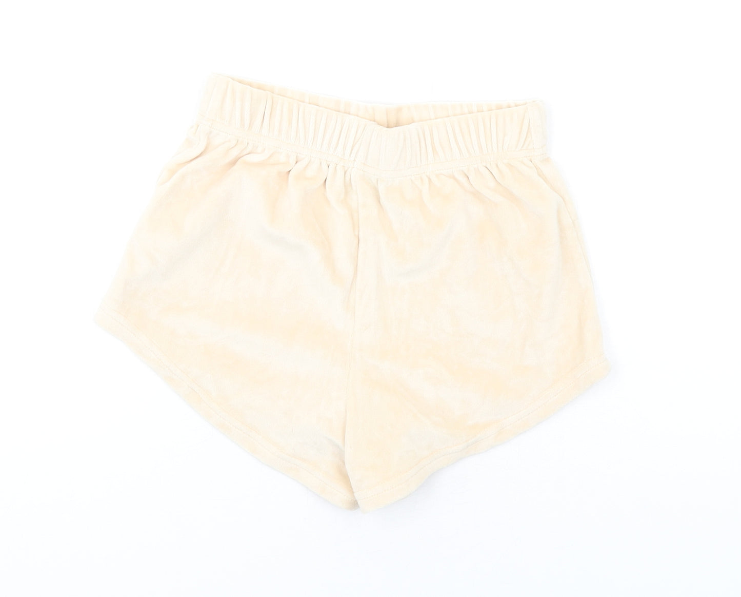 Brave Soul Womens Ivory Polyester Basic Shorts Size S Regular Pull On