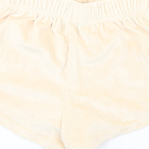 Brave Soul Womens Ivory Polyester Basic Shorts Size S Regular Pull On
