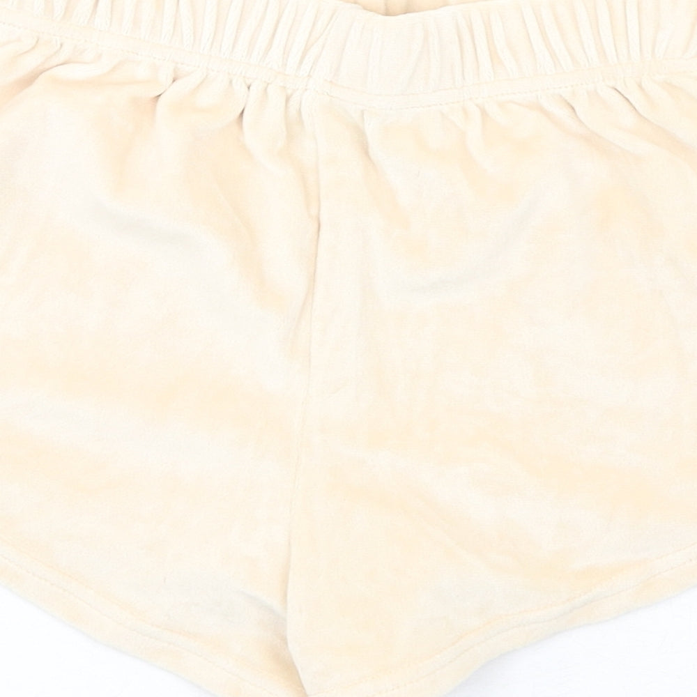 Brave Soul Womens Ivory Polyester Basic Shorts Size S Regular Pull On