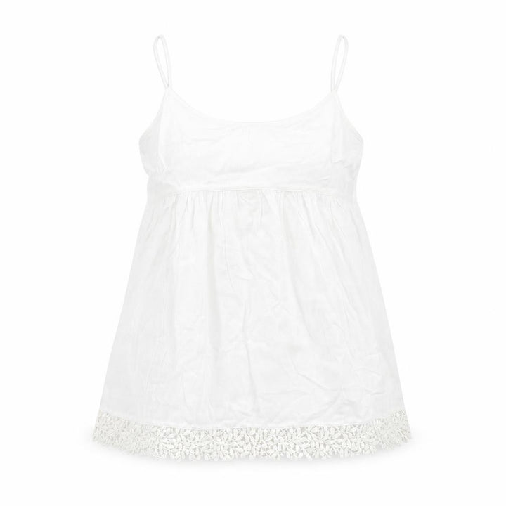 Forever 21 Womens White Viscose Camisole Blouse Size M V-Neck