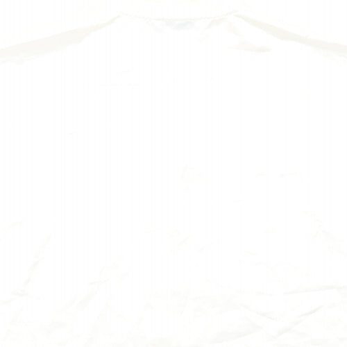 Marks and Spencer Womens Ivory Polyester Cropped Button-Up Size 12 Collared