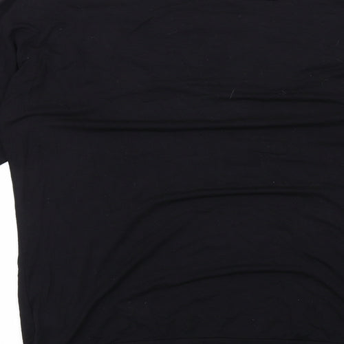 Principles Womens Black Viscose Basic T-Shirt Size 12 Boat Neck