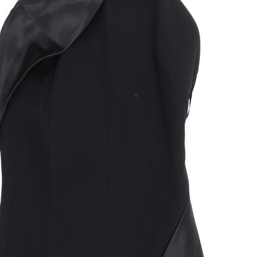 Zara Womens Black Polyester A-Line Size XS Halter Zip