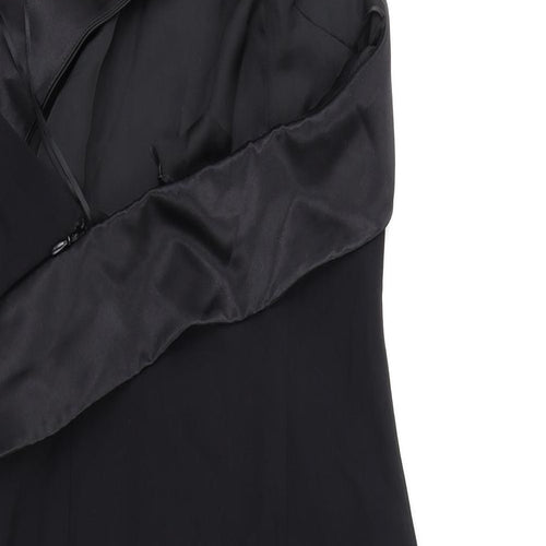 Zara Womens Black Polyester A-Line Size XS Halter Zip