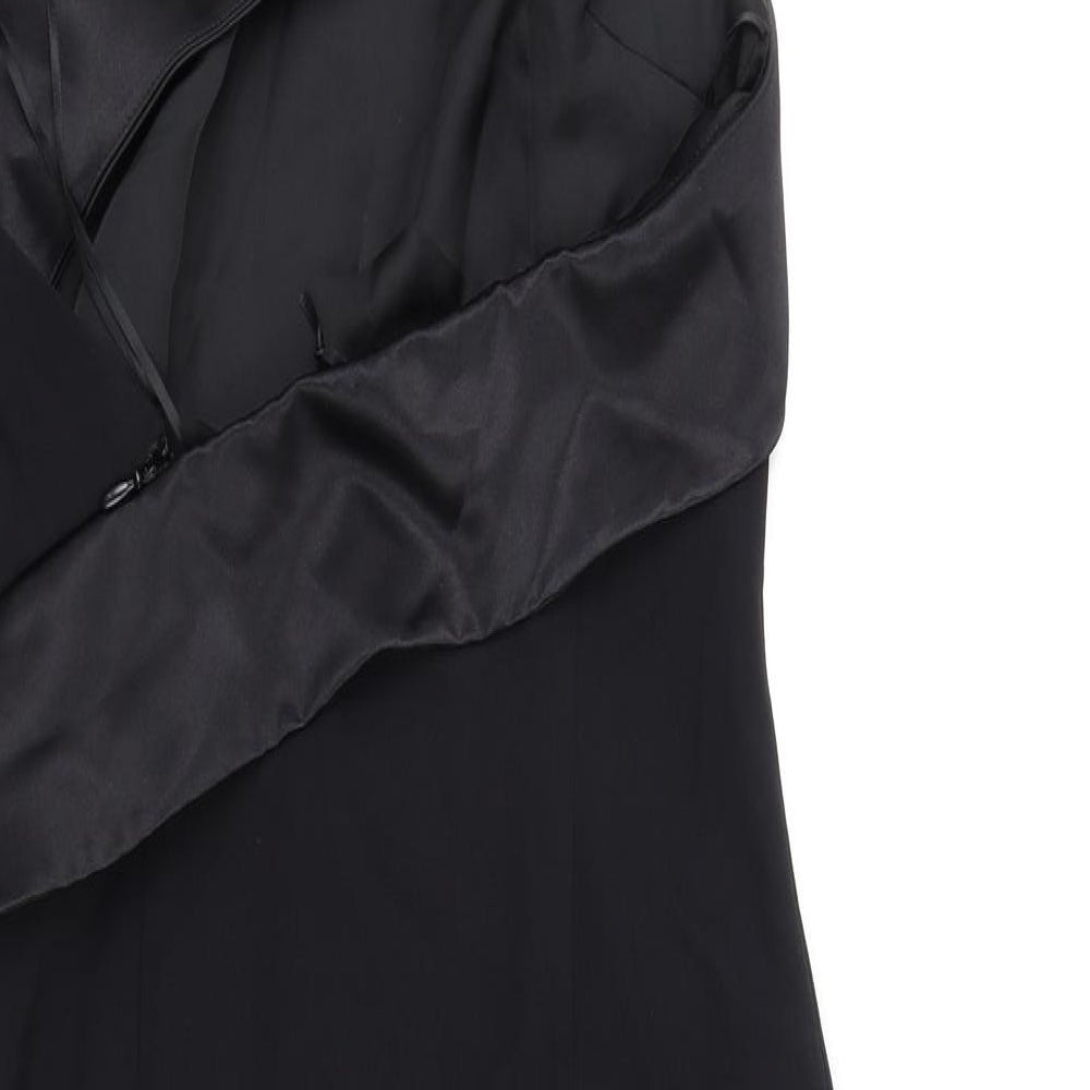 Zara Womens Black Polyester A-Line Size XS Halter Zip