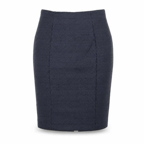 Autograph Womens Blue Cotton Straight & Pencil Skirt Size 10 Zip