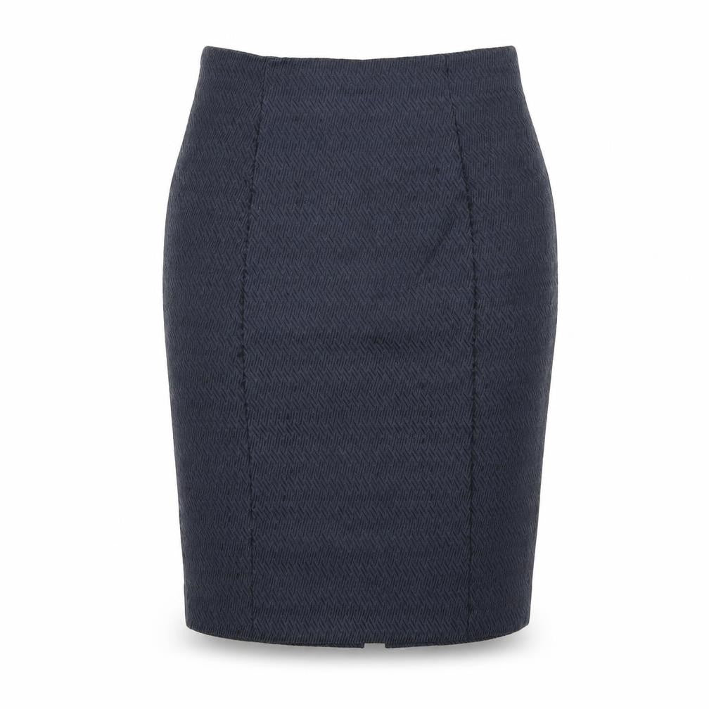 Autograph Womens Blue Cotton Straight & Pencil Skirt Size 10 Zip