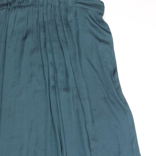 Jigsaw Womens Green Polyester Trousers Size 16 L28 in Regular