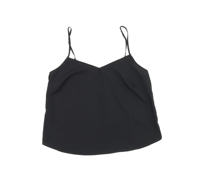 Marks and Spencer Womens Black Polyester Camisole Tank Size 12 V-Neck