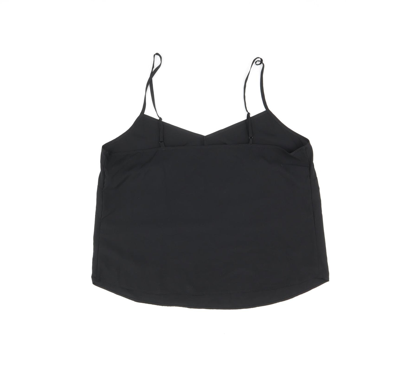 Marks and Spencer Womens Black Polyester Camisole Tank Size 12 V-Neck