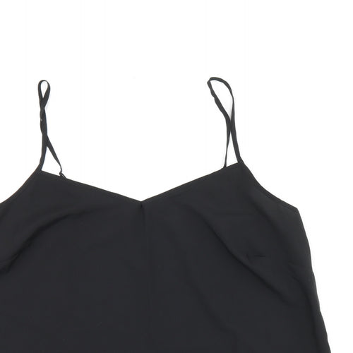 Marks and Spencer Womens Black Polyester Camisole Tank Size 12 V-Neck