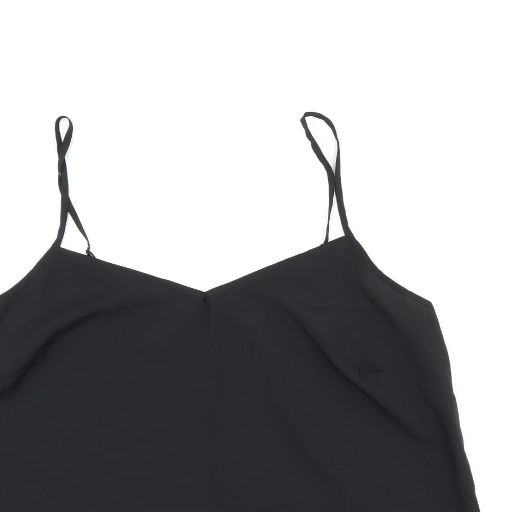 Marks and Spencer Womens Black Polyester Camisole Tank Size 12 V-Neck
