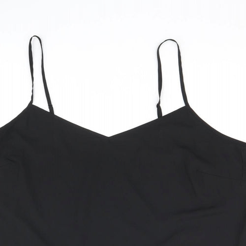 Marks and Spencer Womens Black Lyocell Camisole Tank Size 16 V-Neck