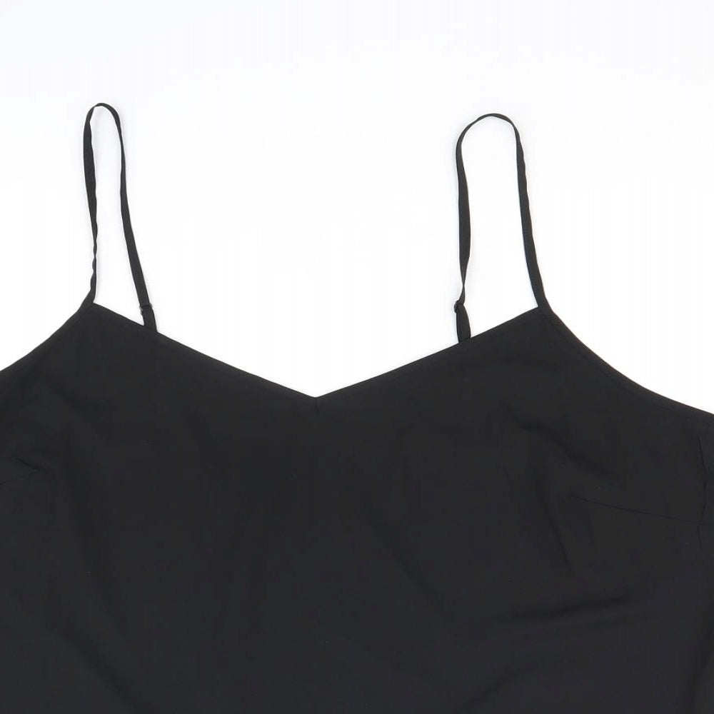 Marks and Spencer Womens Black Lyocell Camisole Tank Size 16 V-Neck