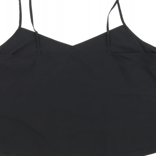 Marks and Spencer Womens Black Lyocell Camisole Tank Size 16 V-Neck