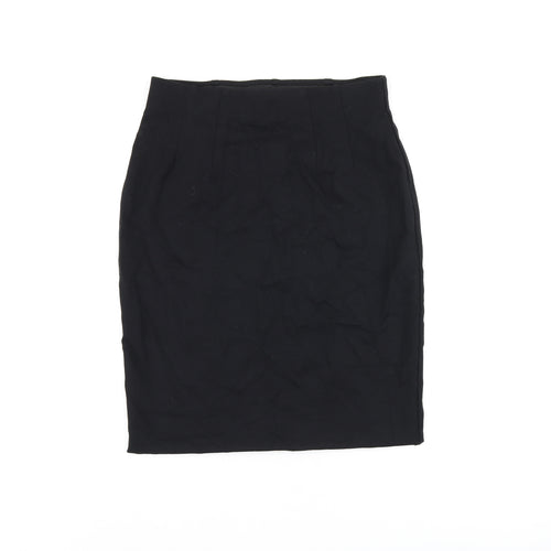 Marks and Spencer Womens Black Viscose Straight & Pencil Skirt Size 14