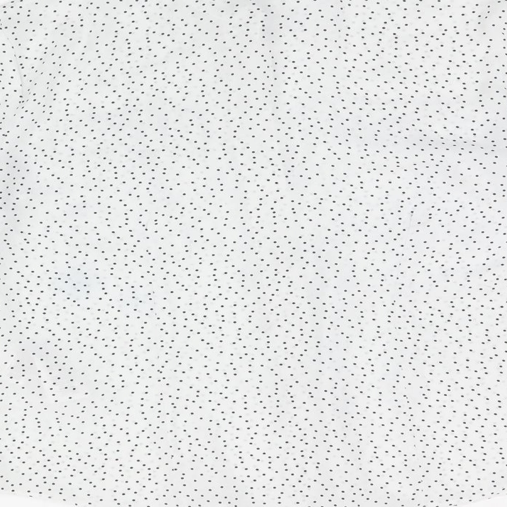 Lipsy Womens White Polka Dot Polyester Basic Button-Up Size 10 Collared