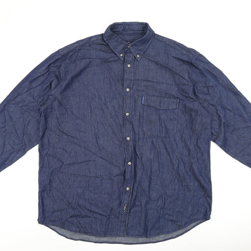 GANT Mens Blue Cotton Button-Up Size XL Collared Button