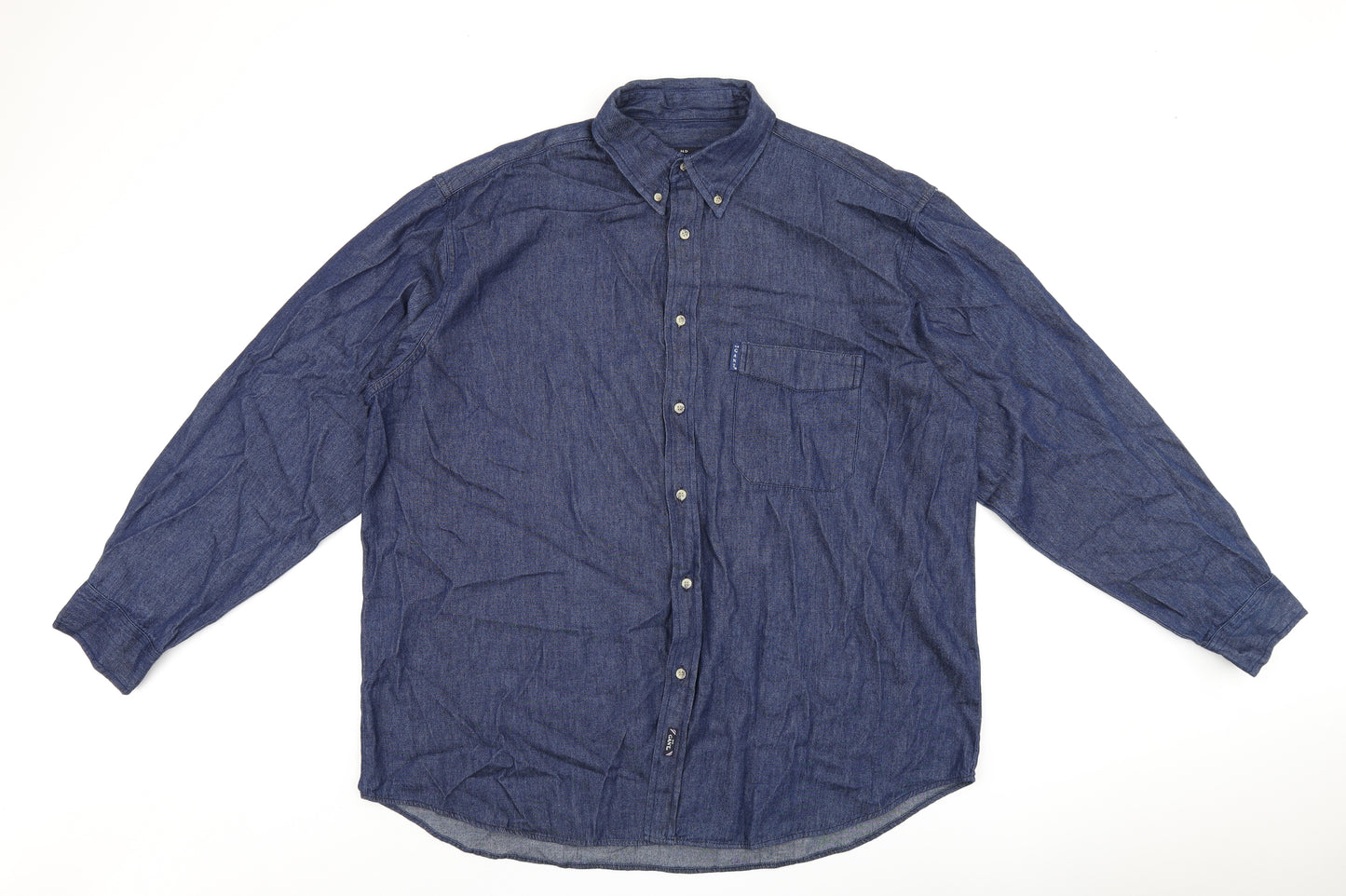 GANT Mens Blue Cotton Button-Up Size XL Collared Button