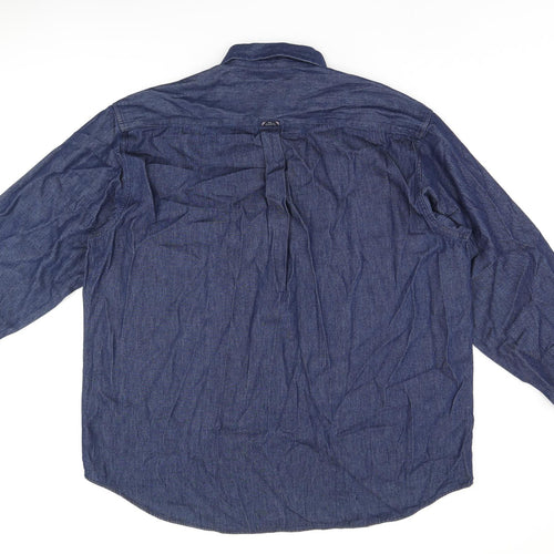 GANT Mens Blue Cotton Button-Up Size XL Collared Button