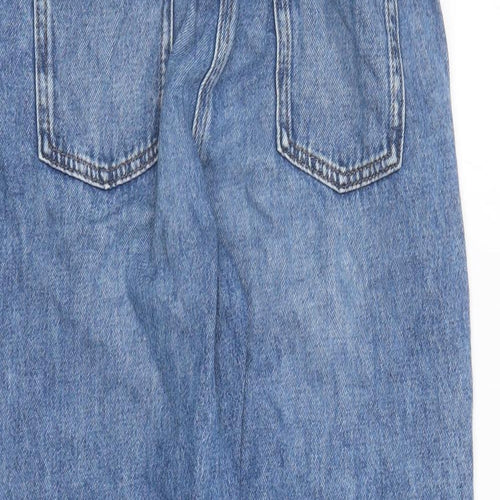 NEXT Girls Blue Cotton Straight Jeans Size 11 Years L23 in Regular - Elasticated Waist