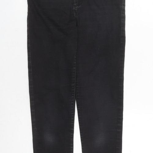 Denim & Co. Womens Black Cotton Skinny Jeans Size 10 L25 in Regular Zip