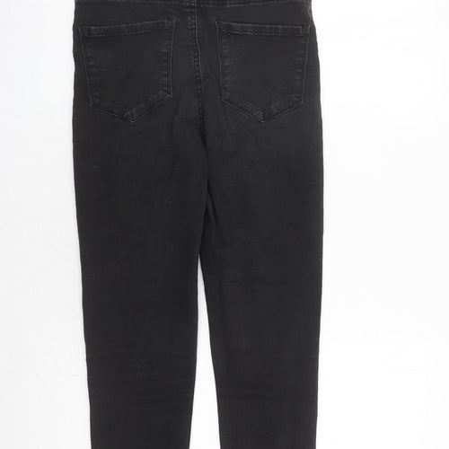 Denim & Co. Womens Black Cotton Skinny Jeans Size 10 L25 in Regular Zip