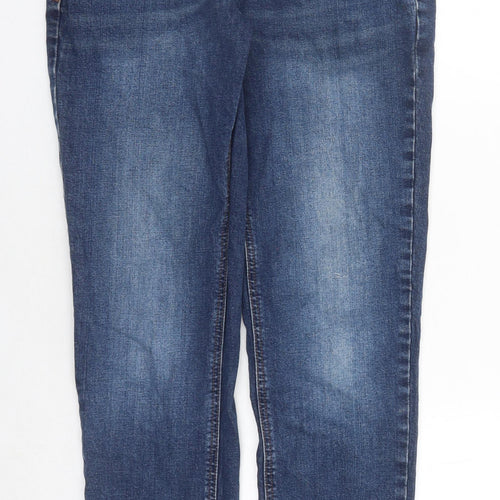 F&F Mens Blue Cotton Straight Jeans Size 32 in L30 in Regular Zip