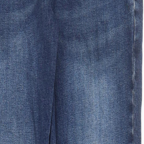 F&F Mens Blue Cotton Straight Jeans Size 32 in L30 in Regular Zip