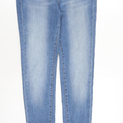 Marks and Spencer Womens Blue Cotton Jegging Jeans Size 10 L29 in Regular Zip