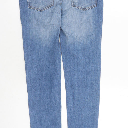 Marks and Spencer Womens Blue Cotton Jegging Jeans Size 10 L29 in Regular Zip