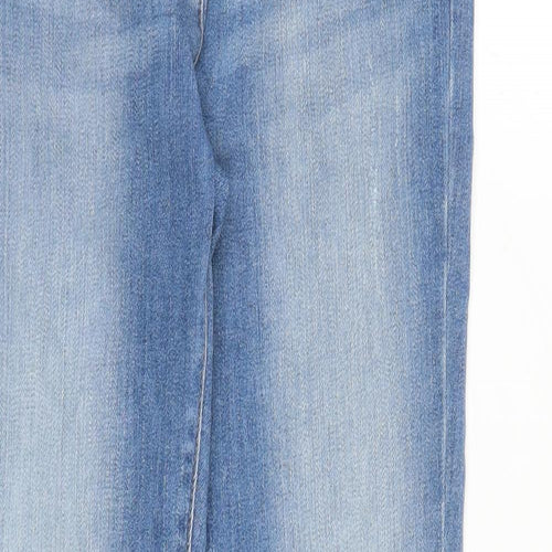 Marks and Spencer Womens Blue Cotton Jegging Jeans Size 10 L29 in Regular Zip