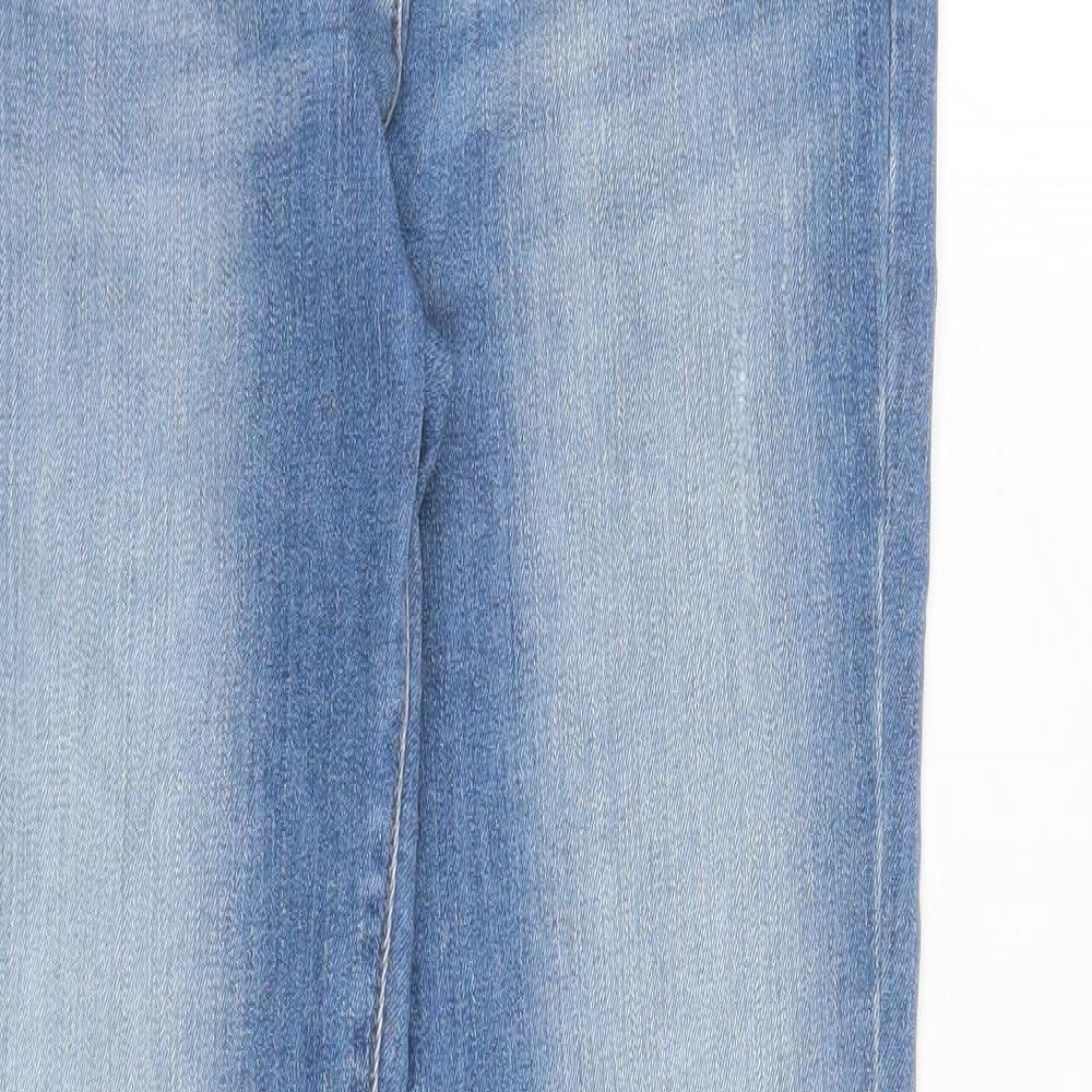 Marks and Spencer Womens Blue Cotton Jegging Jeans Size 10 L29 in Regular Zip