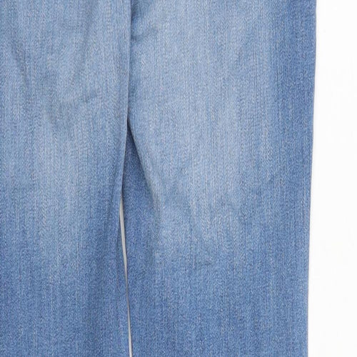 Marks and Spencer Womens Blue Cotton Jegging Jeans Size 10 L29 in Regular Zip