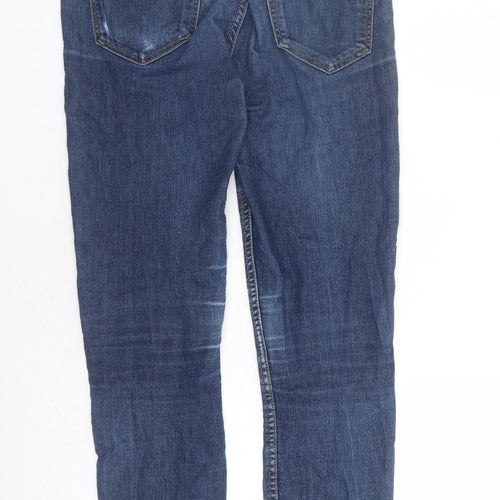 Divided by H&M Womens Blue Cotton Skinny Jeans Size 8 L27 in Regular Zip
