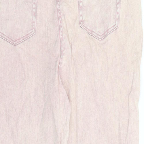 TU Womens Pink Cotton Straight Jeans Size 22 L27 in Regular Zip