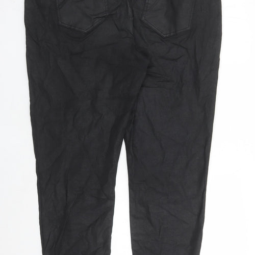 Monsoon Womens Black Cotton Straight Jeans Size 22 L29 in Regular Zip