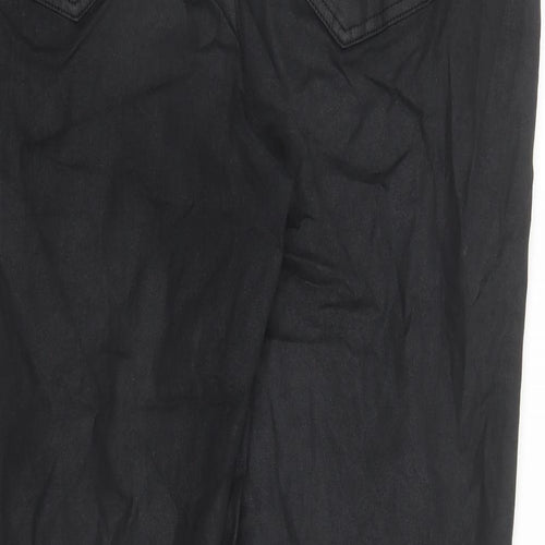 Monsoon Womens Black Cotton Straight Jeans Size 22 L29 in Regular Zip
