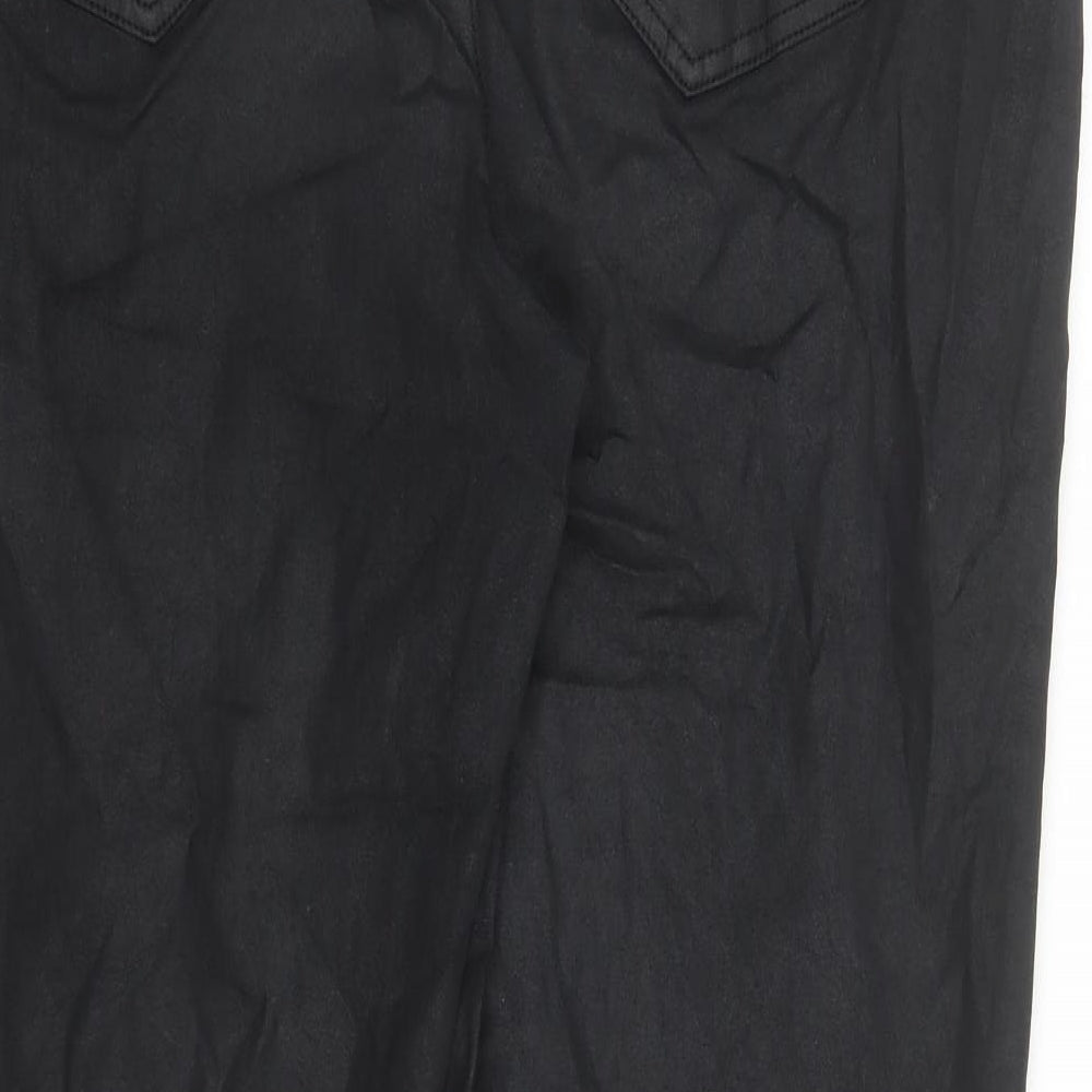 Monsoon Womens Black Cotton Straight Jeans Size 22 L29 in Regular Zip