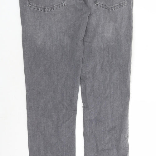 Denim & Co. Mens Grey Cotton Straight Jeans Size 30 in L29 in Regular Button