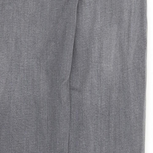 Denim & Co. Mens Grey Cotton Straight Jeans Size 30 in L29 in Regular Button