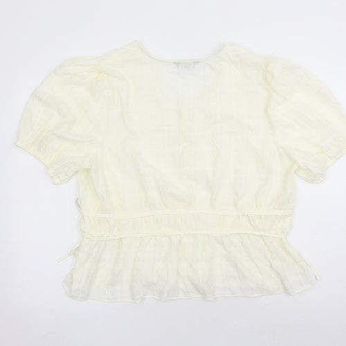 Marks and Spencer Womens Ivory Polyester Basic Blouse Size 20 Round Neck