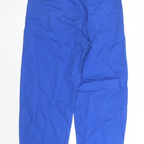 Bershka Mens Blue Geometric Cotton Straight Jeans Size 34 in L28 in Regular Zip