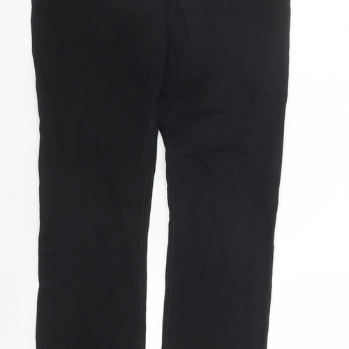 M&Co Womens Black Cotton Straight Jeans Size 10 L29 in Regular Zip