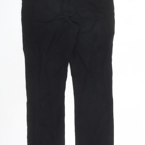 M&Co Womens Black Cotton Straight Jeans Size 10 L29 in Regular Zip